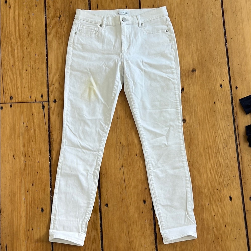 LOFT Modern Skinny White Jeans